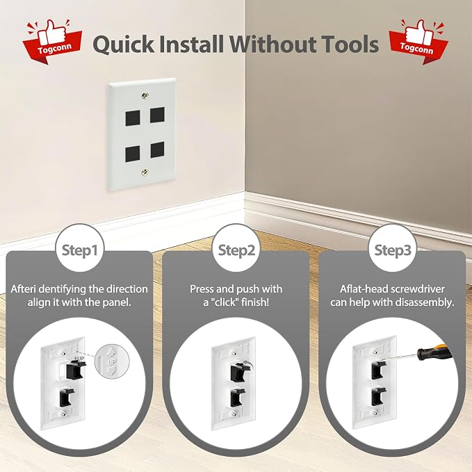 20-Pack Blank Keystone Jack Insert - Image 5