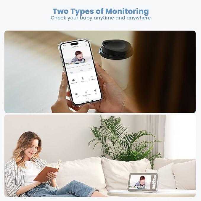 ieGeek Baby Monitor with 2K HD Resolution, Pan-Tilt-Zoom Video Baby Monitor - Image 2