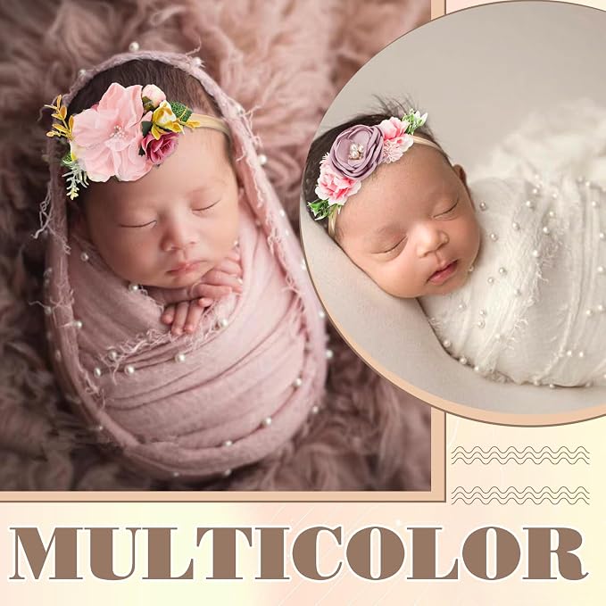 Buryeah 7 Pcs Baby Photoshoot Props Wrap Kit Includes 3 Pcs 66.9 x 35.4'' - Image 7