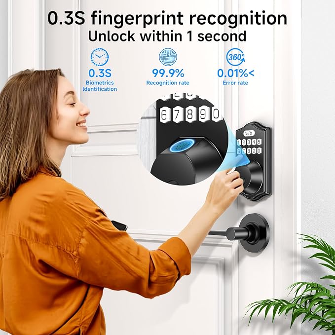 keyless Entry Door Lock deadbolt - Image 3