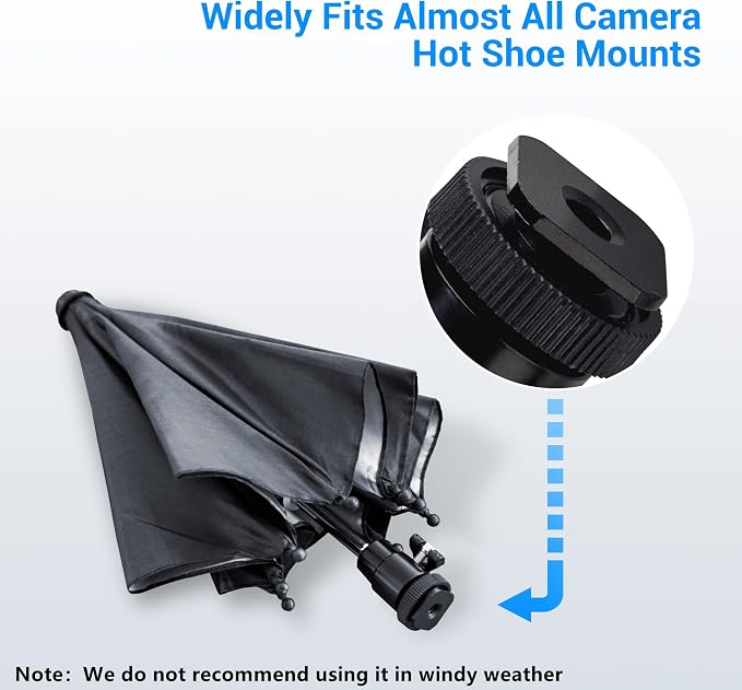 DSLR Mirrorless Camera Hot Shoe Umbrella Rain Cover Protector Sunshade - Image 2