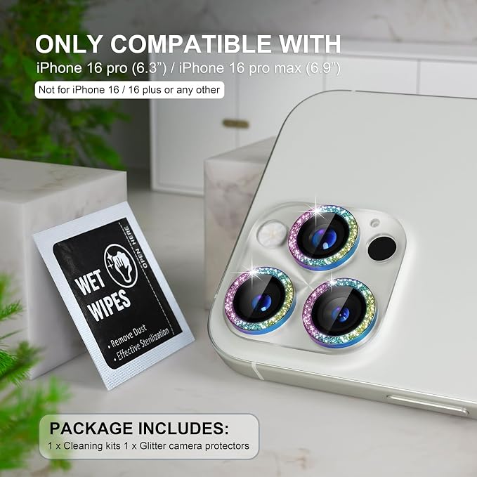 Choiche Compatible for iPhone 16 Pro/iPhone 16 Pro Max Camera Lens Protector - Image 2