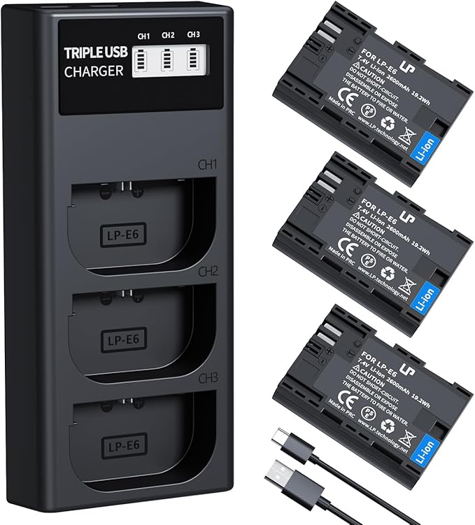 LP LP-E6 LPE6N Battery Charger Pack by LP