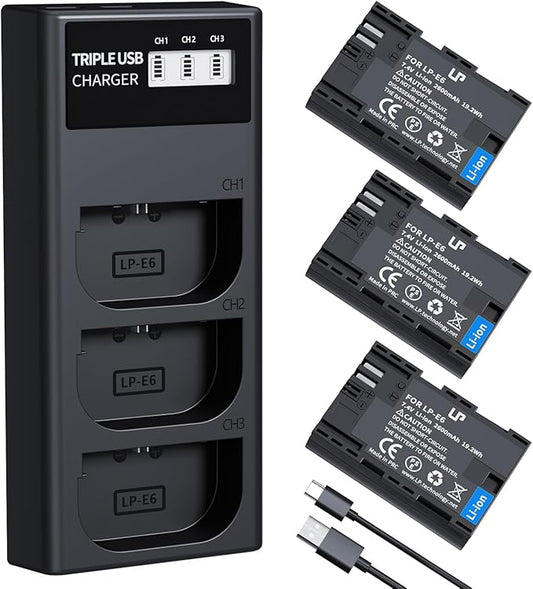 LP LP-E6 LPE6N Battery Charger Pack by LP