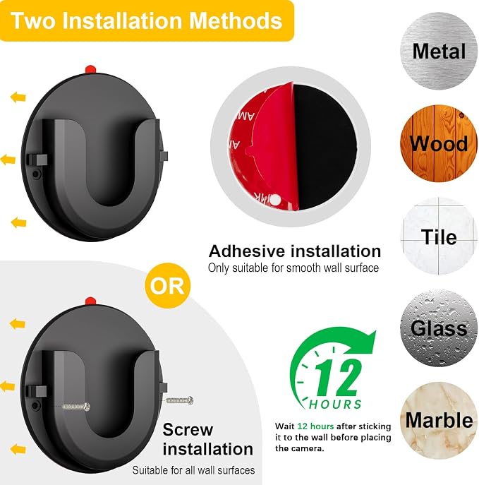2 Pack Adhesive Wall Mount Bracket - Image 2