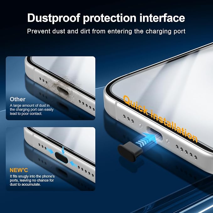 NEW'C 3x for iPhone 16 Plus Screen Protector+ 3x Camera Lens Protector - Image 5
