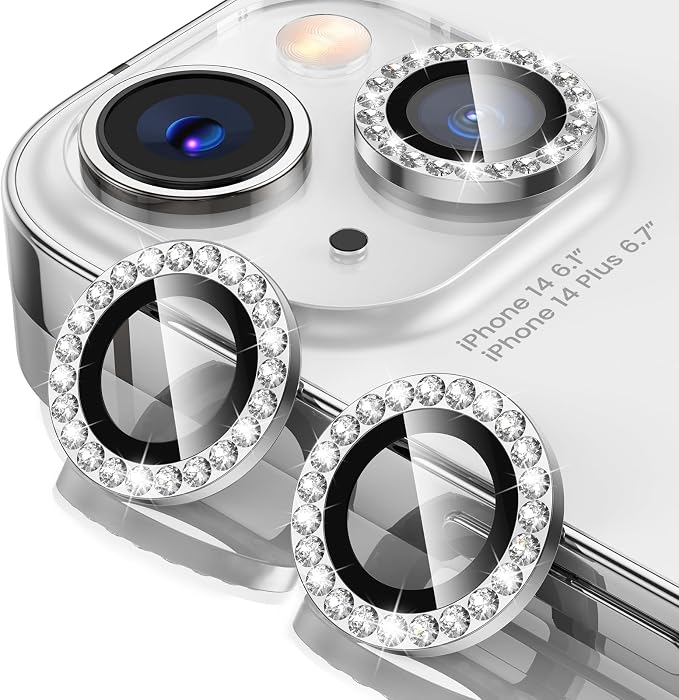 Tensea for iPhone 14 / iPhone 14 Plus Camera Lens Protector, 9H Tempered Glass by Tensea