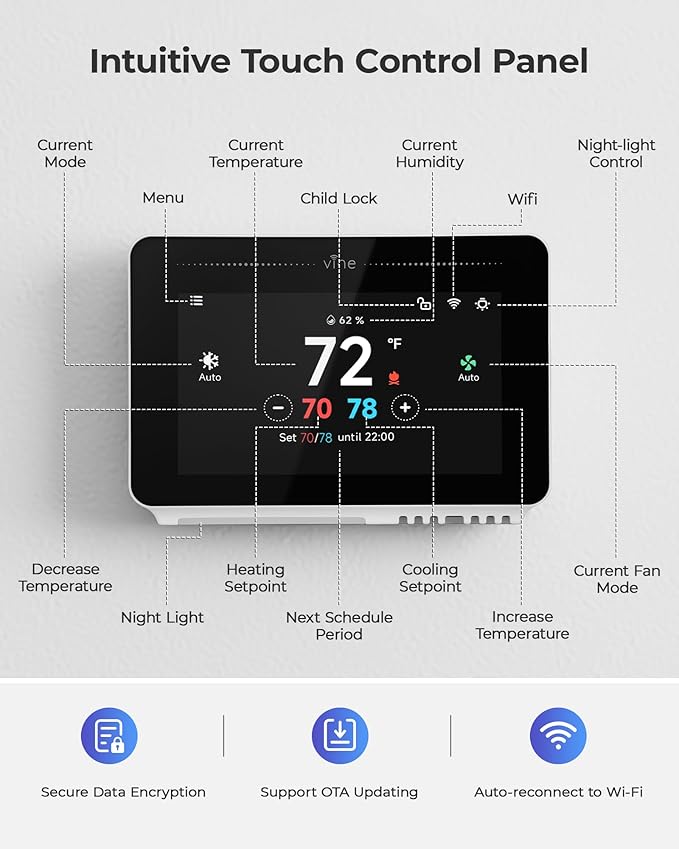Vine Smart Thermostat for House - Image 6