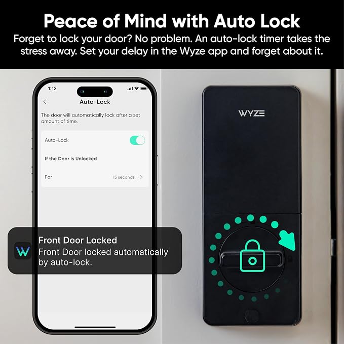 Wyze Auto-Lock Bolt v2, Fingerprint Keyless Entry Smart Lock, AI Learning - Image 8