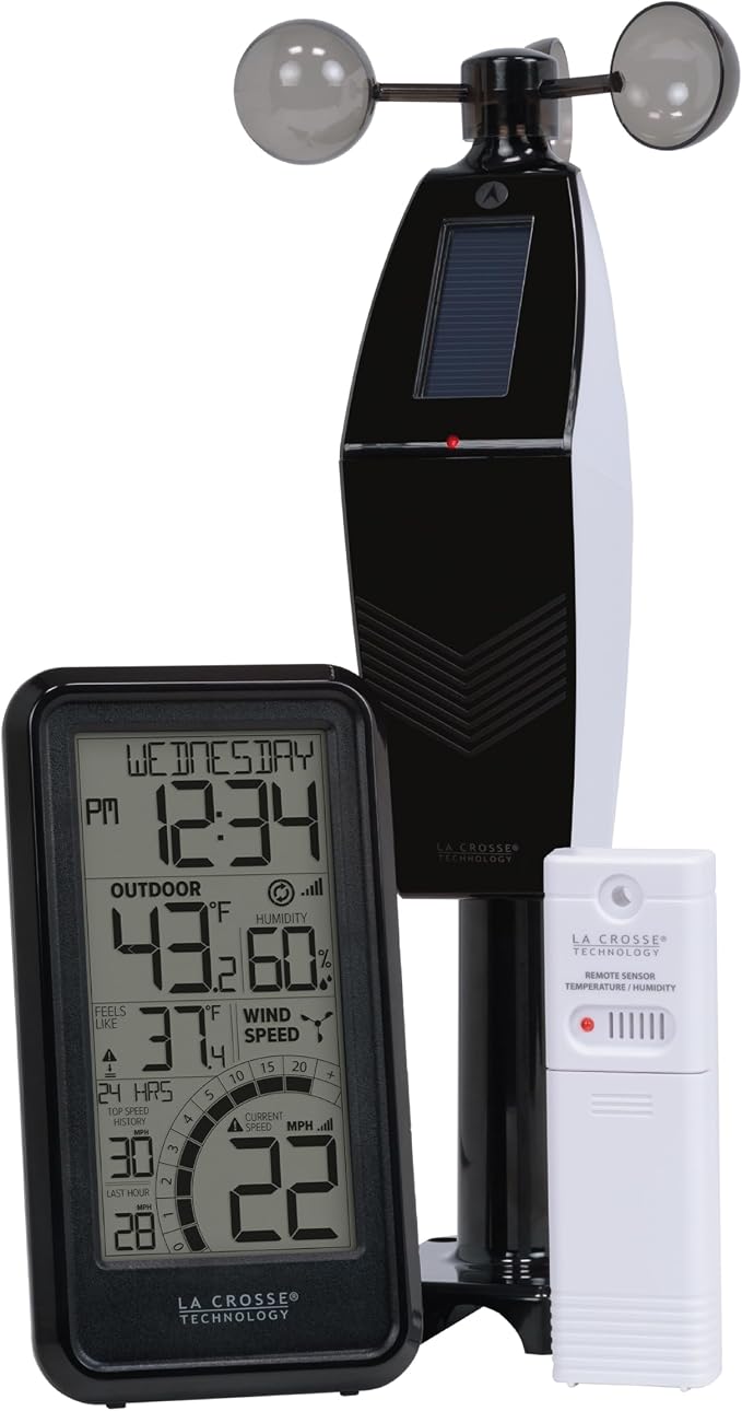 La Crosse Technology 327-1418BW Monochromatic Digital Wind Speed Station by LaCrosseTechnology