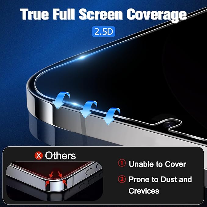 2 Pack Galaxy S22 Plus Privacy Screen Protector, Anti-Scratch, Bubble-Free - Image 3