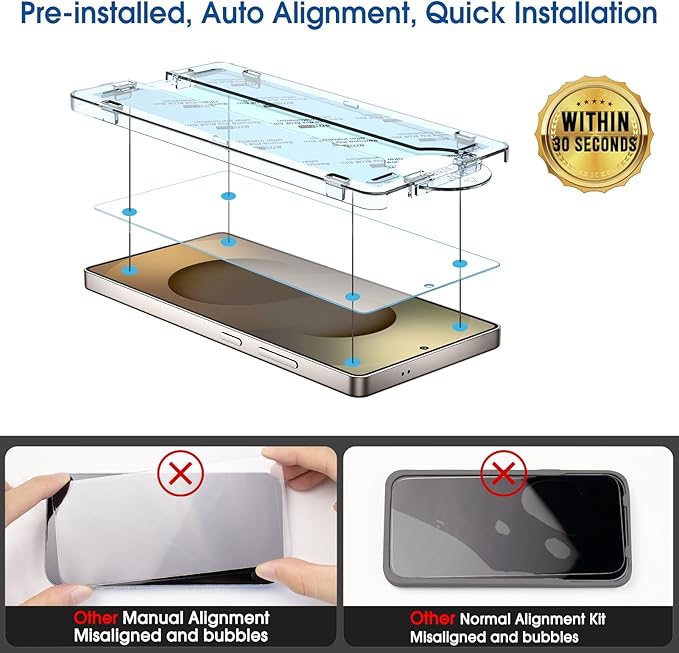 amFilm Auto-Alignment OneTouch for Samsung Galaxy S25 Ultra 6.9" Screen - Image 3