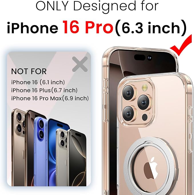 toushion 3 in 1 for iPhone 16 Pro Case Clear - Image 2