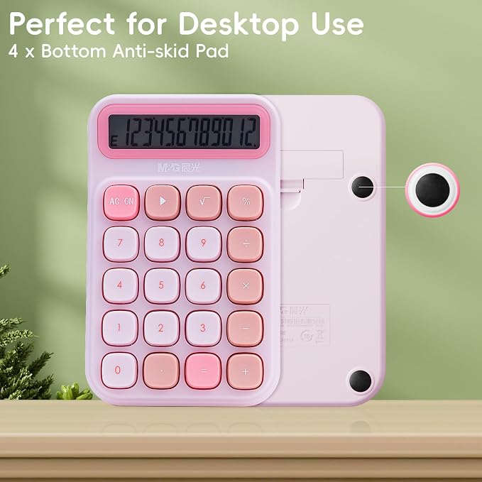 M&G Mechanical Switch Calculator, 12 Digits, Large LCD Display and Big Buttons - Image 6