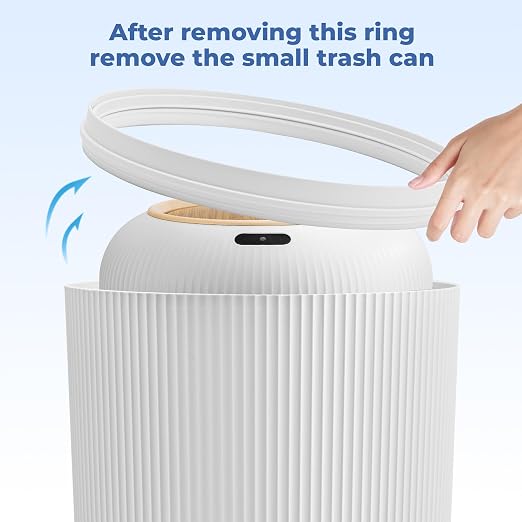 Pukomc 2 Pack Automatic Trash Can 12L /3 Gallon and 10L /2.64 Gallon Bathroom - Image 3