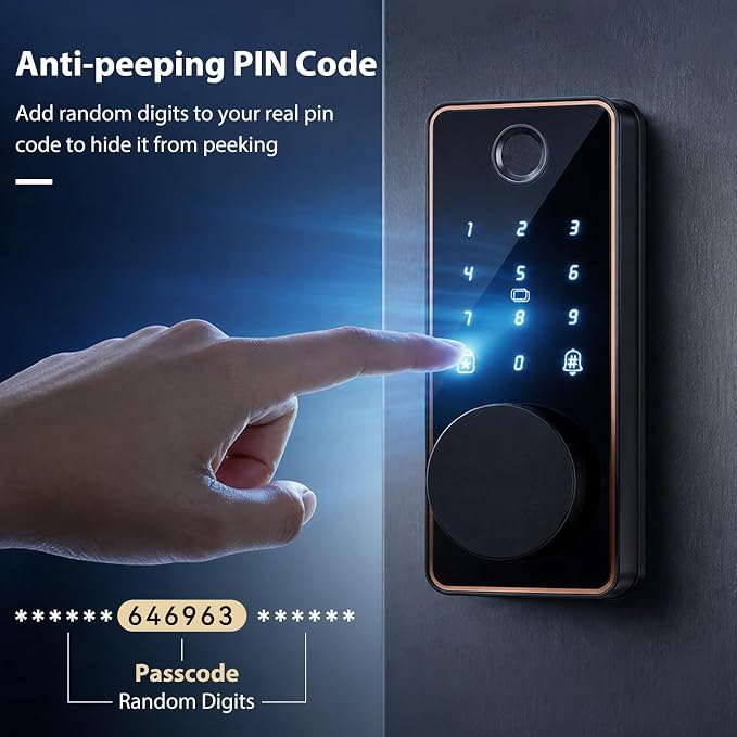 Keyless Entry Door Lock, Biquole Smart Lock, Fingerprint Door Lock | - Image 6