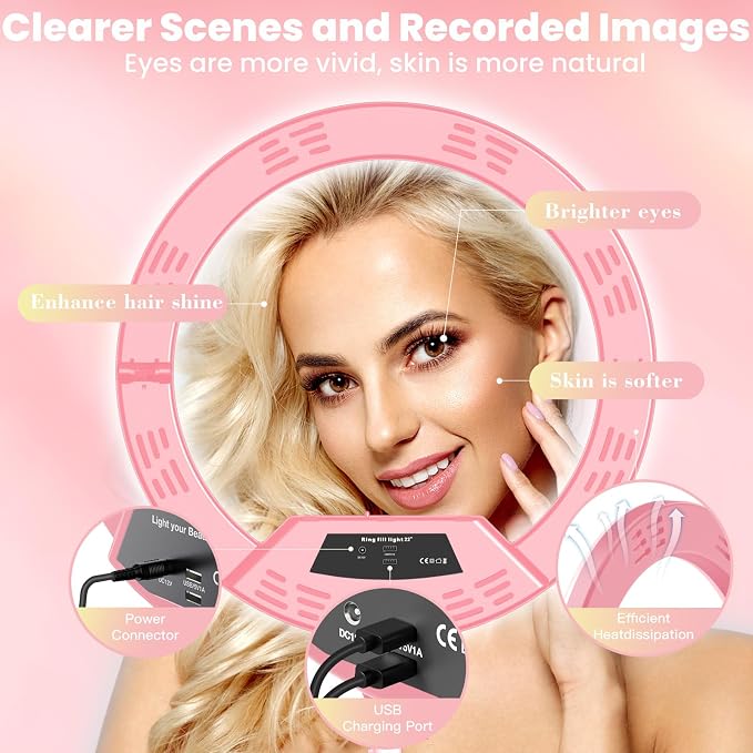 22" Foldable Ring Light with Stand - Image 4