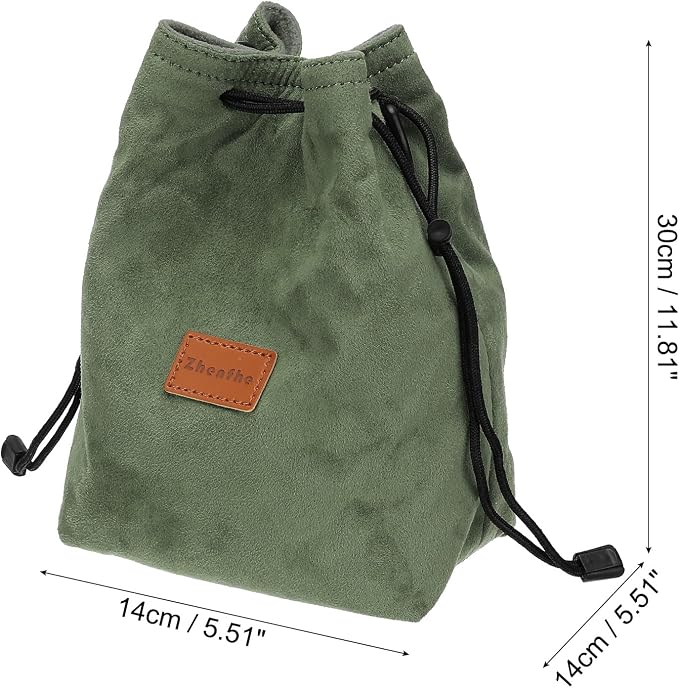 Patikil XL Size Drawstring Lens Case Flannel Camera Handbag - Image 2