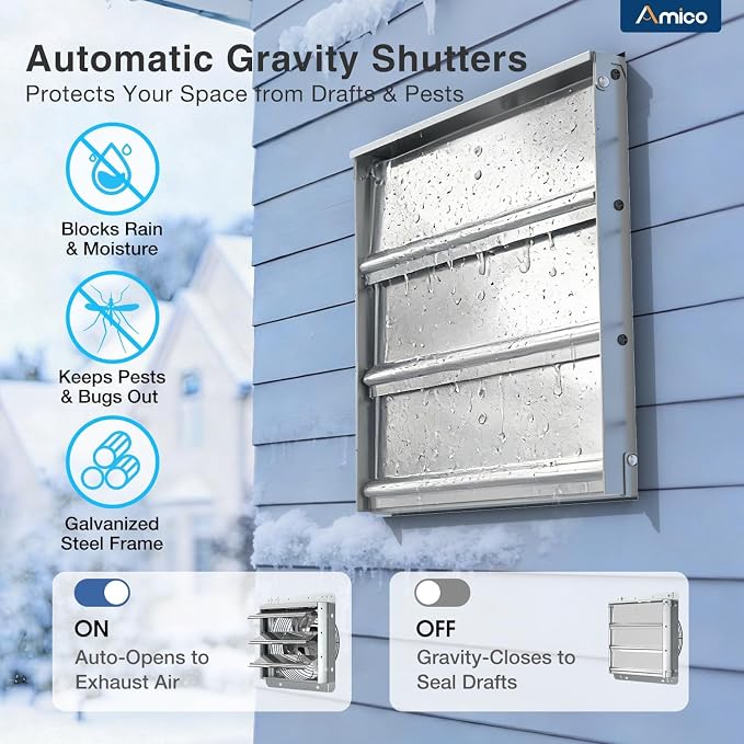 Amico 10" Smart Shutter Exhaust Fan - Image 7