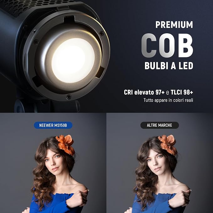NEEWER MS150B 130W Bi Color LED Video Light, Mini COB Portable Photography - Image 4