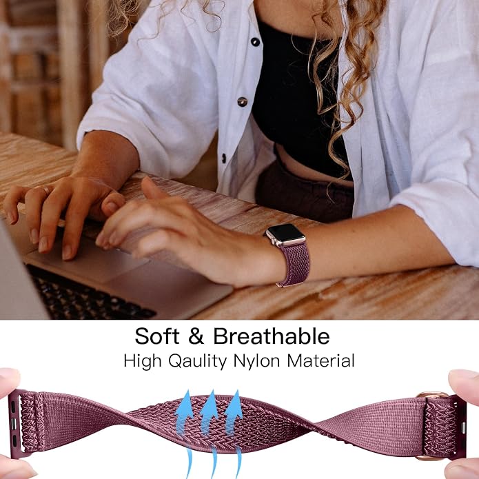 Lerobo Stretchy Nylon Solo Loop Band, Compatible - Image 3