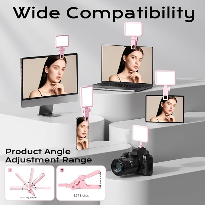 Rechargeable Soft Selfie Light for Phone, 4-14H Battery Portable LED Light for - Image 7