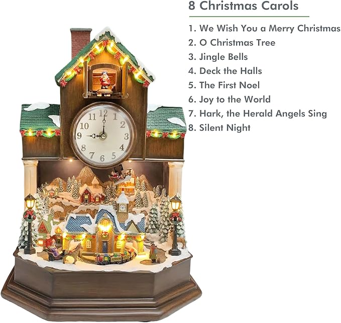 MOMENTS IN TIME 17.1” Christmas Cuckoo Clock - Image 3