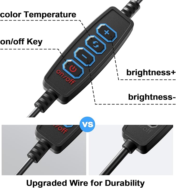 Ring Light Clip on Laptop Monitor, Webcam Light 10 Brightness Level Video - Image 5