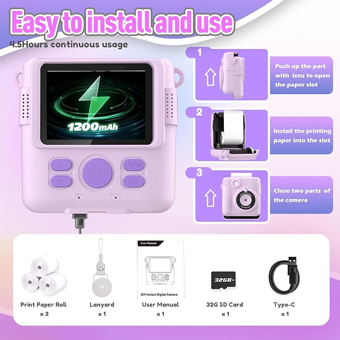 ESOXOFFORE Instant Print Camera - Image 6