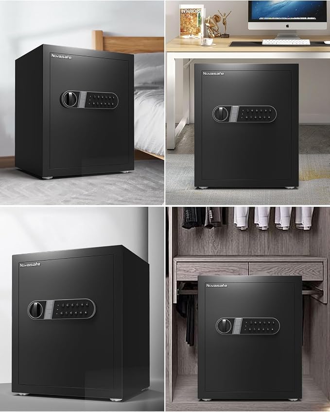 Safe Box, Home Safe with Key & Fireproof Waterproof Bag, Money Safe - Image 7