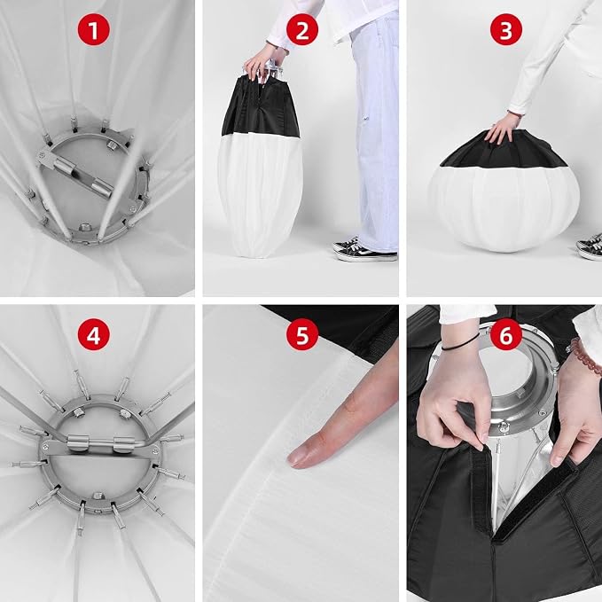 GVM Lantern Softbox Soft Light Modifier, Quick-Setup Quick-Folding GVM Light - Image 6