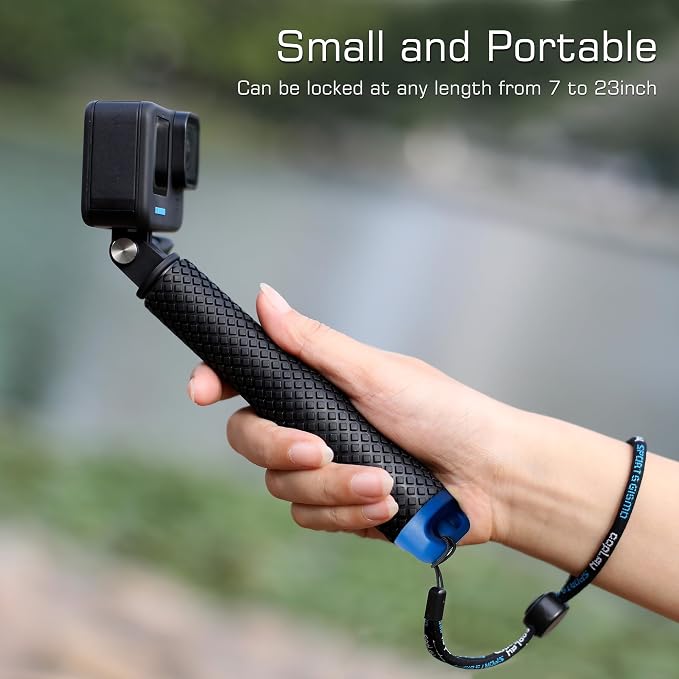 GEPULY 7''-23''Waterproof Pole Selfie Stick Pocket Size Underwater Handle Grip - Image 4