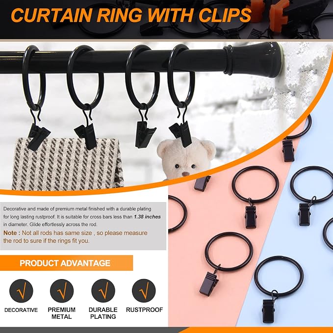 22Pcs Backdrop Kit with Clips, Rings & Spring Clamps - Image 6