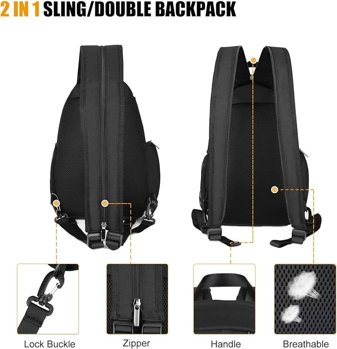 BAIGIO Camera Sling Bag Small Camera Backpack - Image 3