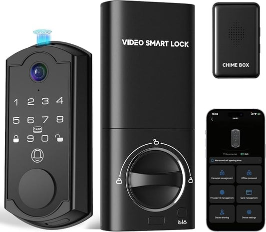 syndesmos Smart Door Lock with Camera, Fingerprint Keypad Deadbolt, APP Remote by syndesmosGamingHeadset