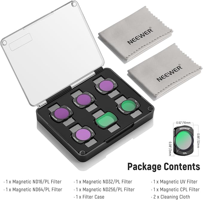 NEEWER Magnetic ND/PL + CPL + UV Filter Set Compatible - Image 9