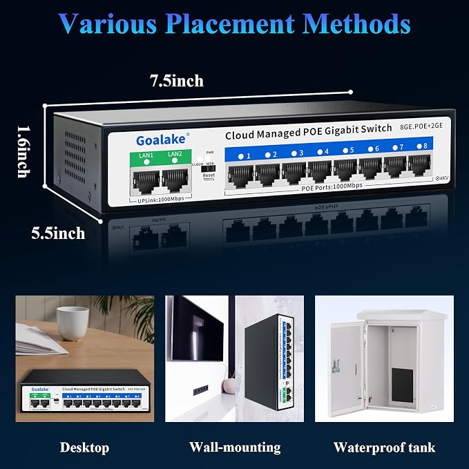 Goalake 10-Port Gigabit PoE Switch - Image 7