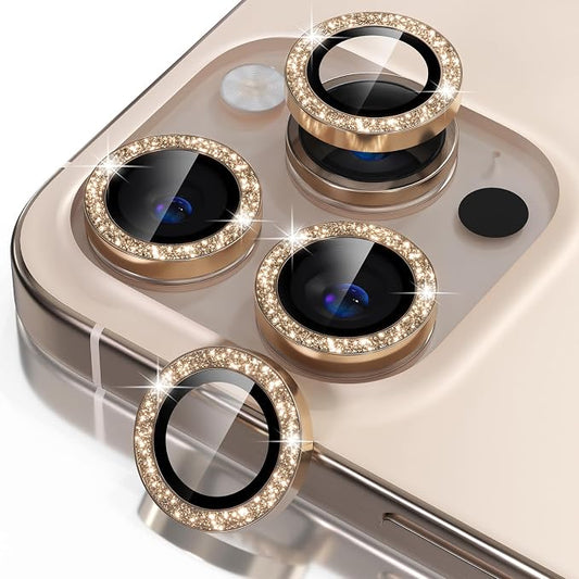 Misea Compatible for iPhone 16 Pro/iPhone 16 Pro Max Camera Lens Protector Bling by Misea