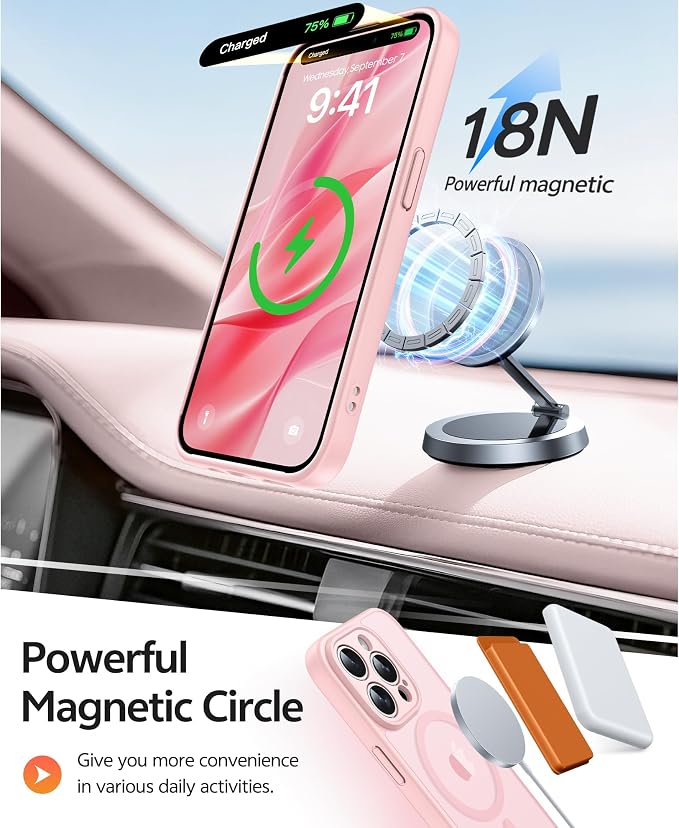 FNTCASE for iPhone 15 Pro Case: Translucent Matte Cases - Image 3