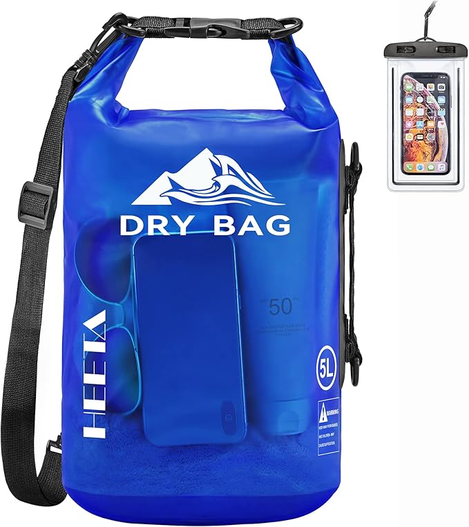 HEETA Dry Bag Waterproof for Women Men, 5L/10L/20L/30L/40L Roll Top Lightweight by HEETA