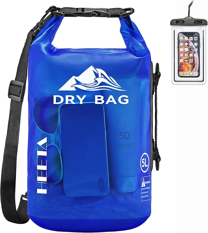 HEETA Dry Bag Waterproof for Women Men, 5L/10L/20L/30L/40L Roll Top Lightweight by HEETA