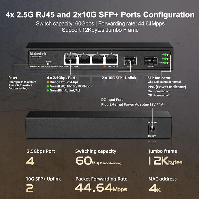 MokerLink 4 Port 2.5G Managed Switch - Image 4