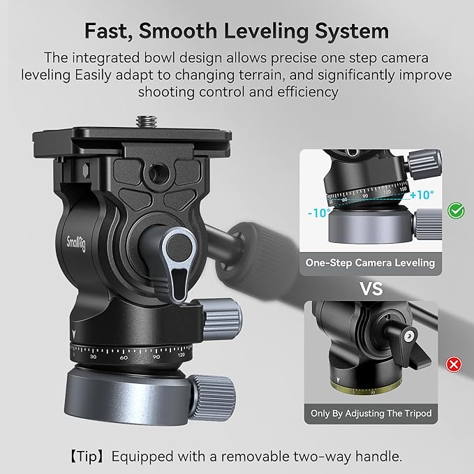 SmallRig CT190 Professional Video Tripod, Monopod Conversion, Video Tripod - Image 6