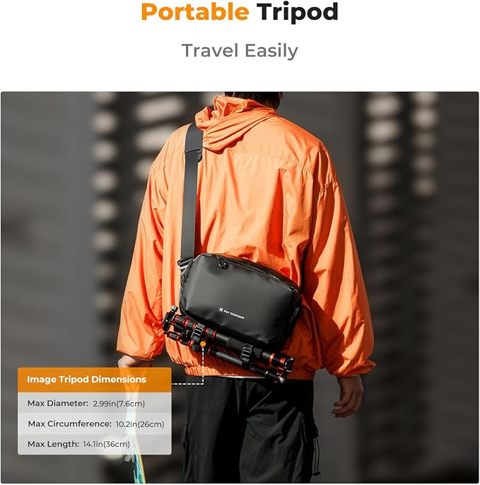 K&F CONCEPT Camera Sling Bag Crossbody Bag Waterproof Camera Shoulder Backpack - Image 6
