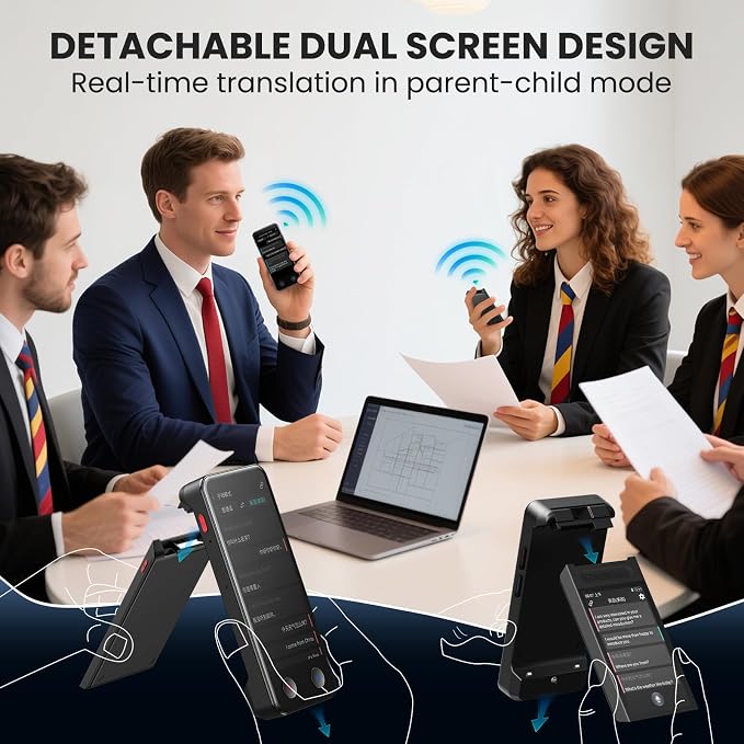 Language Translator Device, Upgraded Detachable Dual Screen AI Translator - Image 5