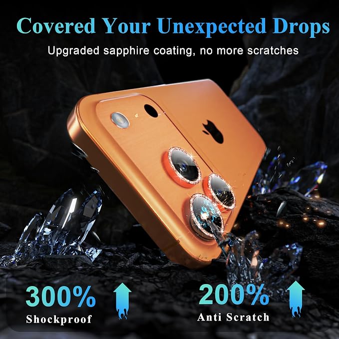 YWXTW Camera Lens Protector for iPhone 17 Pro/iPhone 17 Pro Max, Tempered Glass - Image 3