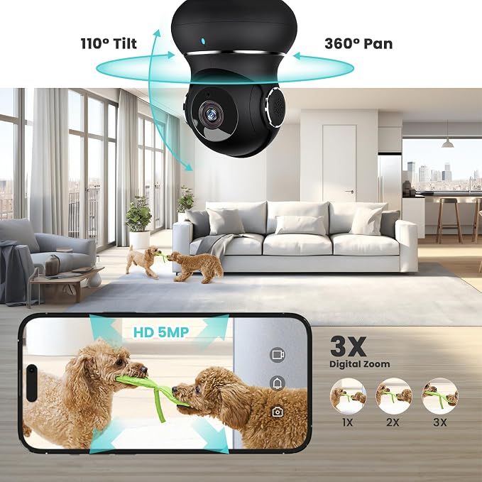 litokam 5ghz Indoor Security Camera, 5MP Cameras - Image 7