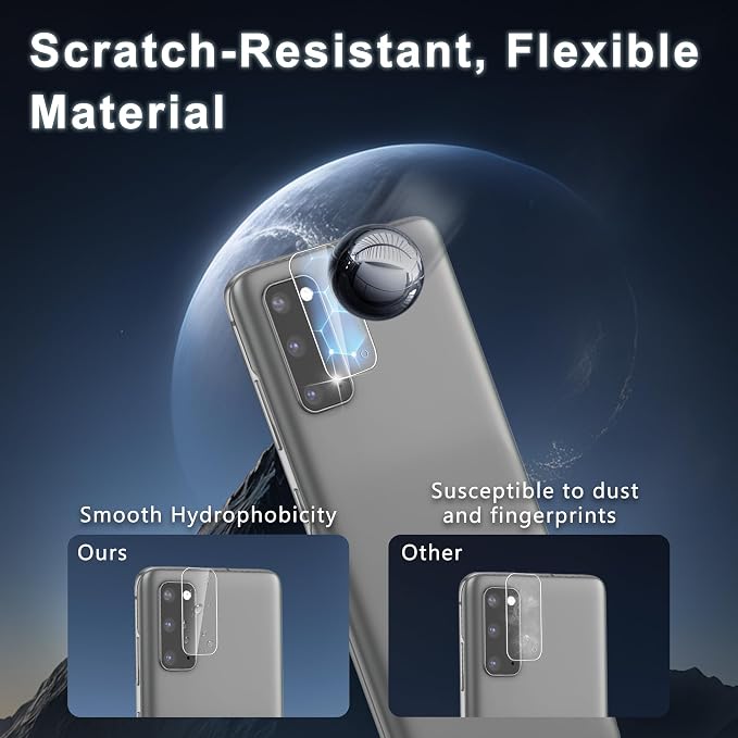 2+2 Pack for Samsung Galaxy S20 Screen Protector and Camera Protector, - Image 4