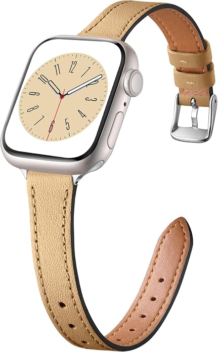 Charlam Slim Leather Band Compatible by Charlam