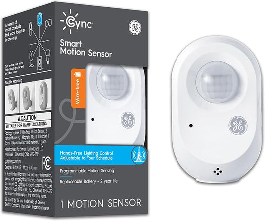 GE CYNC Wireless Smart Motion Sensor, Battery-Powered, Works by CYNCSmartHome